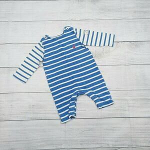 0/3m Joules Blue Stripe Romper